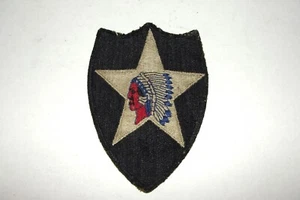 Vintage World War 2 WWII US Army 2nd Infantry Division Embroidered Patch - Picture 1 of 9