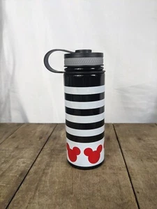 New Disney Mickey/Stripes Stainless Steel Insulated 17 oz Canteen Water Bottle - Picture 1 of 4