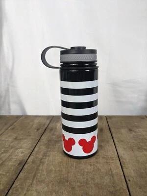 New Disney Mickey/Stripes Stainless Steel Insulated 17 oz Canteen Water Bottle - Image 1 of 4