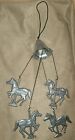 Vintage Pewter 4 Horse Carousel Wind Chime