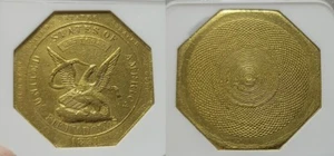 1851 $50 Humbert Fifty Dollar, Reeded Edge, 887 Thous. NGC UNC Details Repaired - Picture 1 of 9