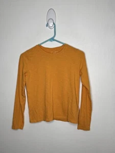 Crewcuts Girlfriend Tee Shirt Girls Size Large 10-11 Mustard Long Sleeve NWOT - Picture 1 of 4
