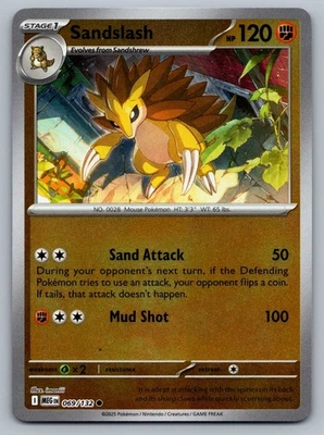 Sandslash 069/132 ME01: Mega Evolution Reverse Holo - Image 1 of 2