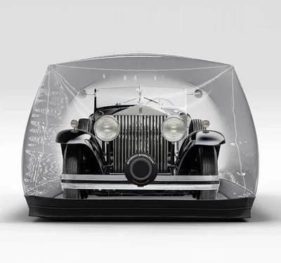 Cápsula inflable protección Amazon coche cubierta burbuja Rolls Royce Phantom II Foto 1 de 4