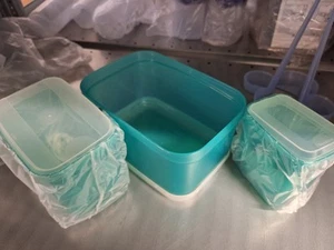 Tupperware Swing-Box 3er Set Grün 2,2 1,0 450ml Neu - Bild 1 von 1