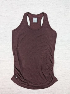 Canotta Athleta Speedlight donna media bordeaux racerback abbigliamento attivo senza cuciture - Foto 1 di 7