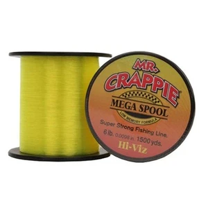 Mr. Crappie MC6HV Mega Spulenschnur, 6 Pfund, 1500 Yard, Hi-Viz - Bild 1 von 1