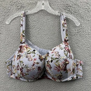 Cacique Boost Plunge Bra Floral Padded Underwire Women's 44B - Picture 1 of 9