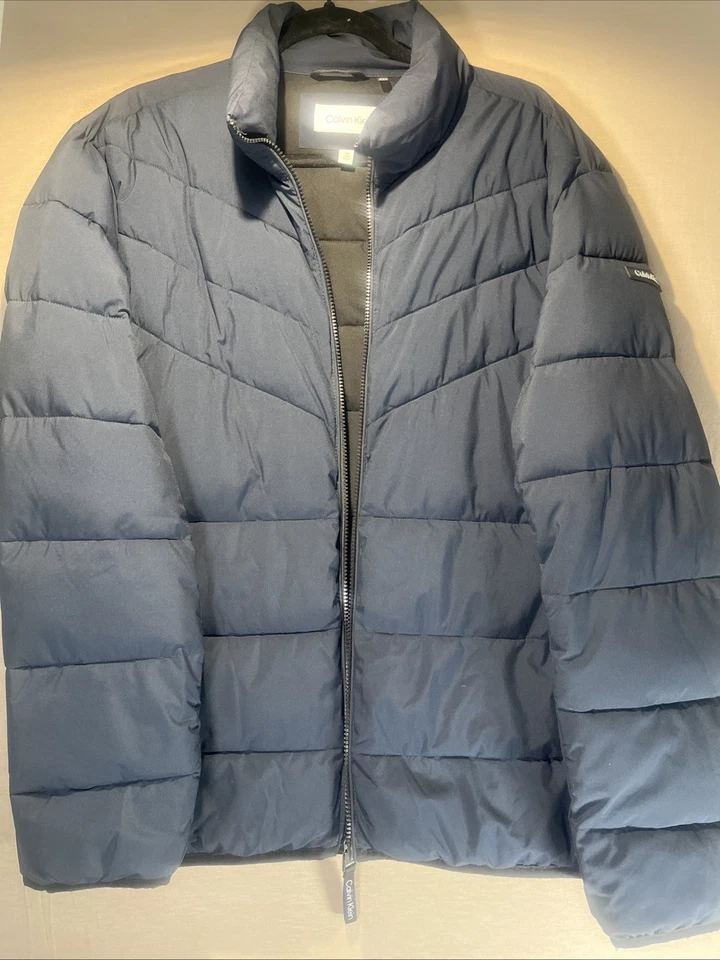 Chaqueta acolchada para hombre Calvin Klein XL azul marino Sorona Aura Foto 1 de 4