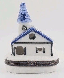 VINTAGE LIMOGES COTTAGE HOUSE TRINKET BOX - GREAT CONDITION  - Picture 1 of 6