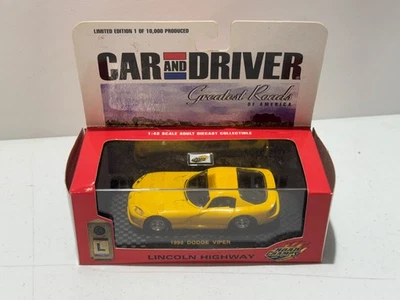 CAR AND DRIVER GREATEST ROADS OF AMERICA LINCOLN HIGHWAY YELLOW 1998 VIPER - Image 1 of 4