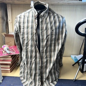Carhartt Men’s 2XL Plaid Long Sleeve Button-Down Shirt Relaxed Fit Green-Brown - Picture 1 of 4
