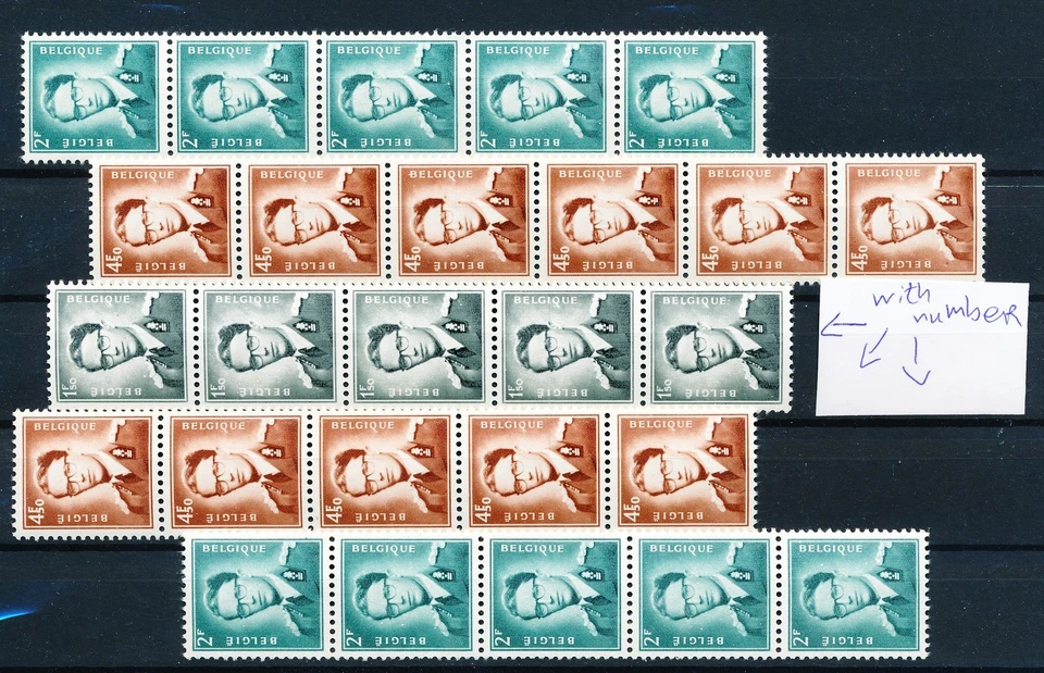LS61394 Belgium strips king Baudouin fine lot MNH - Image 1 of 1