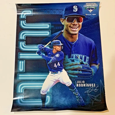 Julio Rodriguez Seattle Mariners 2024 Poster - Community All-Stars Microsoft - Image 1 of 4