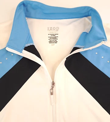 Chaqueta de Tenis IZOD de Colección y Camisa de Manga Corta para Mujer S Bolsillos con Cremallera Completa Preppy Foto 1 de 4