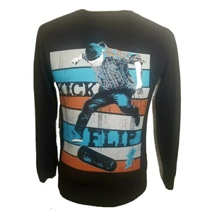 Faded Glory Boys Thermal Skateboard Shirt Size 2XL 18 Black Graphic Skater - Picture 1 of 7