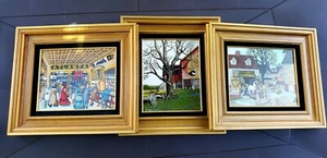 H. Hargrove Serigraph Art Oil Painting signed 3 pcs - Picture 1 of 24