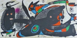 Joan Miro ESCULTOR-SCULPTOR Great Britain signed limited to 1500 LITHOGRAPH 1974 - Picture 1 of 3