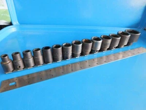 USED, MAC 1/2 IN. DR. SHORT SOCKETS (3/8 THRU 1-1/16 IN.) & 1-3/16, 1-1/2 IN - Picture 1 of 10