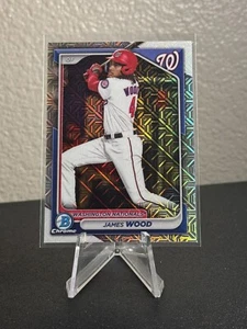 2024 Bowman Chrome Mega Box James Wood Mojo Refractor #BCP-91 Nationals🔥 - Picture 1 of 3