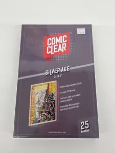 25-pack of Crystal-Clear Comic Clear Backing Boards - Silver Age Size - Picture 1 of 2