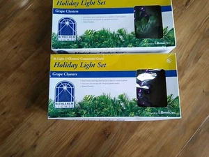 Bethlehem Beleuchtung lila dreifach Traube Cluster Lichter ~ 2 Sets in Originalkartons - Bild 1 von 10