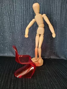 VITRA MINIATUR 1:6 SCALE CHAIR PANTON 'S' CHAIR TRANSLUCENT CHERRY RED - NEU! - Bild 1 von 6