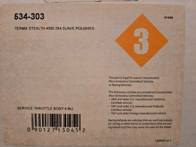 Cuerpo del acelerador de servicio Holley EFI Terminator X Stealth 4500 acabado brillante $1275 Foto 1 de 4