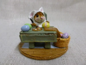 Wee Forest Folk Mousie's Egg Factory Easter Edition White Bunny M-175 Retired - Picture 1 of 2