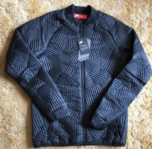 Nike Sportswear Men's Syn Fill Bomber Quilt Jacket Size Black S NWT 864946-010 - Picture 1 of 9