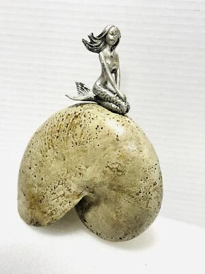 ПРИВИЛЕГИЯ Керамическая Раковина Русалка Металлическая На ощупь Маленький Чип См. Рисунок 7"" - Изображение 1 из 4