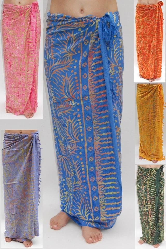 Sarong Wickeltuch PREMIUM QUALITÄT verschiedene Farben Pareo Lungi Sarongs - Bild 1 von 1