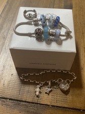 Pandora Bracelet Authentic Ale 590702 18 Charms Bulk Lot Clip Beads Rrp $700+