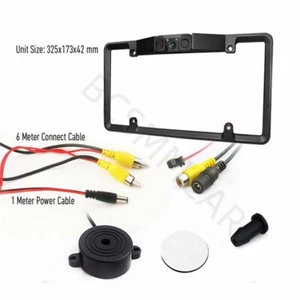 License Plate Rear View Reverse Backup Camera Parking Sensor 2LED Waterproof - Picture 1 of 14