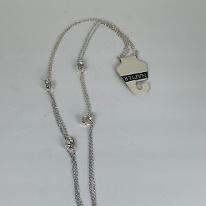 Napier Silver Toned Necklace Two Strands 20 inch NWT