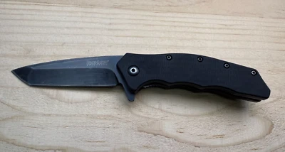 Navaja de bolsillo plegable Kershaw 1328 Thicket Tanto Speedsafe negra A/O LinerLock Foto 1 de 4