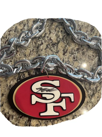 Talanoa Hufanga And George Odum Signature on 49ers Touchdown Necklace. 1/1 Cover