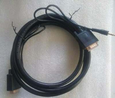 Monoprice 6ft Super VGA HD15 Cable with Stereo Audio Cable SVGA NIB  - Image 1 of 4