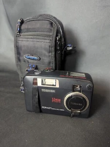 Toshiba Digital Camera PDR-M71 3.2MP Black Tested and Working With Case - Picture 1 of 19