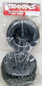 Traxxas XRT Gravix Tires & Race Black Wheels (Assembled, Glued) (7872) - Picture 1 of 3