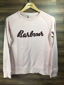 Barbour Pink Otterburn 100% Cotton Overlayer Sweatshirt Size 10 Ex Con - Picture 1 of 8