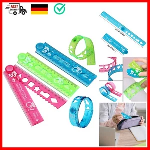 3 Stücke Kunststoff Faltlineal Lineal 30 cm Biegsam Flexibles Kunststoff Line... - Bild 1 von 9