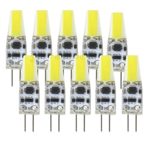 10pcs G4 Bi-Pin 1505 12-24V COB LED Light Bulb Silicone Crystal Lamp White/6500K - Picture 1 of 5