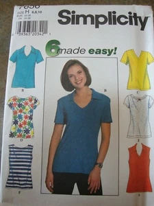SIMPLICITY 7656 NEW UNCUT SEW PATTERN Misses TOP STRETCH KNIT ONLY OOP Sz 6 8 10 - Picture 1 of 1
