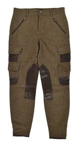 Ralph Lauren Black Label Wool Leather Cargo Riding Pants 4 New $1298 - Picture 1 of 5