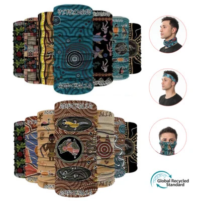 Neck Gaiter Neck Tube Bandana Face Mask Aboriginal Fishing Style Scarf Headwear - image 1 of 4