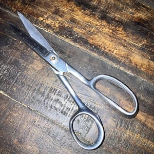 GOLD SEAL 8in Seamstress Shears Angle Scissors Stainless Steel Vintage USA - Picture 1 of 10