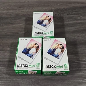 (3) Fujifilm Instax Mini Instant Film, 20 Sheets Each - Exp: 2026 - NEW & Sealed - Picture 1 of 6