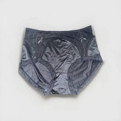 Bragas Negras Nylon Mezcla Encaje Ribete Algodón Refuerzo XL Arcos Algodón Refuerzo Nuevo Foto 1 de 4