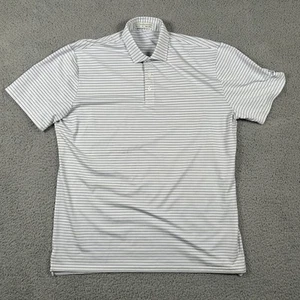 Polo Holderness & Bourne uomo XL blu bianca a righe golf performance - Foto 1 di 7